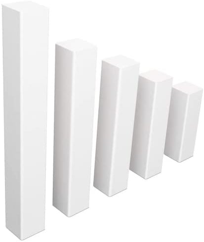 REESE Universal Fussleisten Eckturm MDF WEISS 65 mm | ohne Fase, 20 Stück