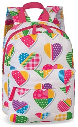 Fabrizio Rucksack Herzen 5 Liter weiß/rosa