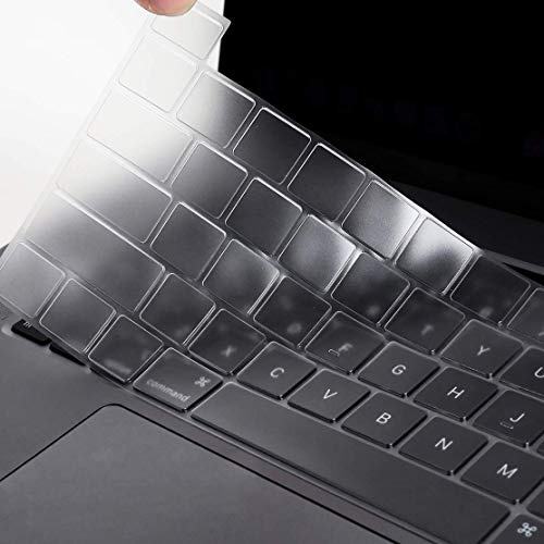 EooCoo Ultra Dünn Tastaturschutz Kompatibel für 2019 MacBook Pro 16 Zoll A2141 mit Touch Bar und Touch ID, QWERTZ EU-Layout, TPU Klar