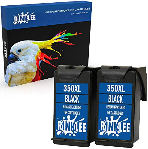 RINKLEE Wiederaufbereitete Tintenpatrone für HP 350XL kompatibel mit HP Photosmart C4280 C4340 C4380 C4480 C4485 C4580 C5280 D5360 Deskjet D4260 D4360 Officejet J6424 J5780 J5785 | Schwarz, 2er-Pack