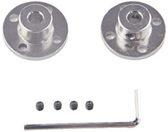 CHANCS Connettore di accoppiamento a flangia Diametro interno 7mm Diametro esterno 16mm Acciaio galvanizzato Motore Guida Albero Accoppiatore Motore Connettore 2PCS