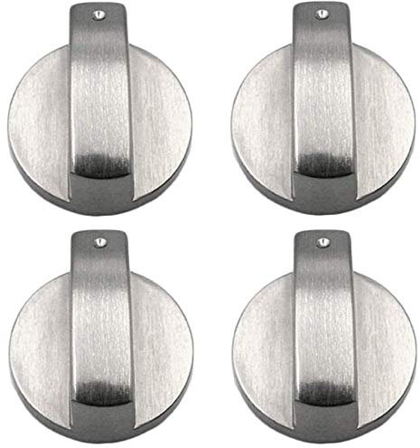 Boutons D'Ustensiles De Cuisine En MéTal Brossé, 4 Dans Chaque Groupe, Bouton De Commande De Bouton De Commande De CuisinièRe à Gaz, Convient Au Verrouillage De Commande De CuisinièRe à Gaz