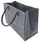 heimtexland ® Universal Filztasche Einkaufstasche Filz XL 45x30 Shopper Kaminholz Aufbewahrung Korb Grau Typ717