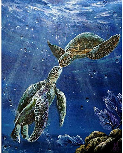 Puzzle 1000 Teile für Erwachsene,Zwei Schildkröten Puzzles Geschicklichkeitsspiel für die Ganze Familie, Landschaf Puzzle Schwer Dekompressionder Erwachsenenpuzzle ab 14 Jahren 26X38cm(10.23 * 14.96i