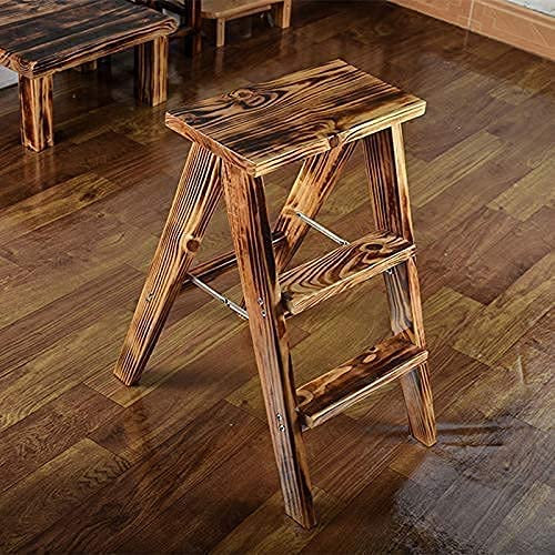 Sywlwxkq Échelle télescopique Échelles Pliables, marchepieds pliants Tabouret d'échelle Pliante, Tabouret Multifonctionnel en Bois Massif