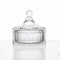 Erioctry 300ml/10oz Elegant Crystal Candy Jar With Lid - Decorative Glass Dish Bowl - Tent Shaped Biscuit Container for Home Office Desk - Wedding Buffet Gift Box