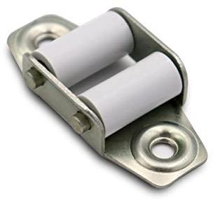 Guide Sangle Verni avec 2 roulettes Galets pour Sangle de volet Roulant de 17 mm de Large Max, Support Mural Ultra résistant Haute qualité pour Store Enrouleur Manuel - Guidage de Sangles de sécurité