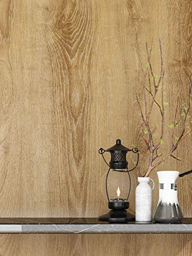 FunStick Dekofolie Holzoptik Vintage 40CM x 6M Selbstklebende Folie Küche Möbelfolie Holz Klebefolie Eiche Rustikal Holzmaserung Textur für Türen Küchenschranke Esstisch Tischplatte