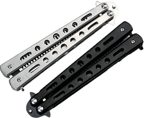 2Pack Folding Comb Unique Metal Training Butterfly Comb for Beard Brushe Styling Tool