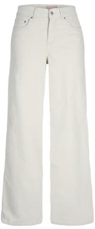 JJXX Jack&Jones Women's JXGELLY Wide Cord HW Pant SN Trousers, Bone White, 27/30, Bone White, 27W x 30L