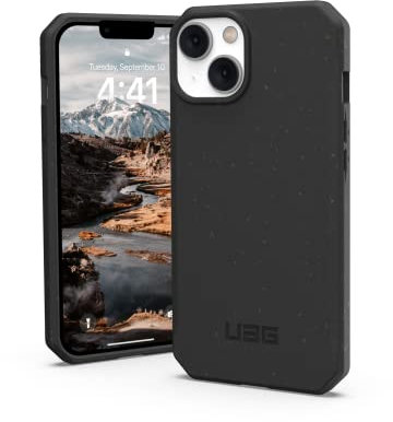 URBAN ARMOR GEAR UAG Designed for iPhone 14 Case Black 6.1 Outback Bio Ultra Thin Eco-Friendly Protective Cover Fully Biodegradable and Compostable Compatible with Wireless Charging