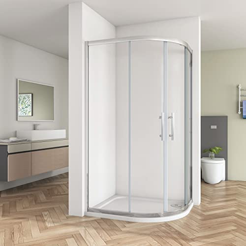 Biubiubath Offset Quadrant Shower Enclosure Cubicle 8mm Easy Clean Glass Door 900x760mm