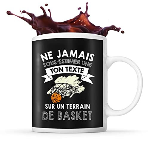 Planetee Mug basket Prénom métier âge Personnalisable | Tasse drôle pour Femme basketeuse | idée cadeau anniversaire Noël