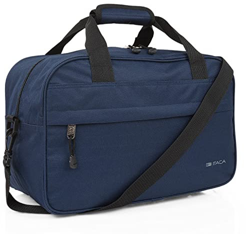 ITACA - Bolsa De Viaje Cabina 40X25X20 Mujer y Hombre Plegable Ligera Impermeable. Bolsa Fin De Semana Mujer Bolsa De Viaje Mano Compatible Ryanair, Marino