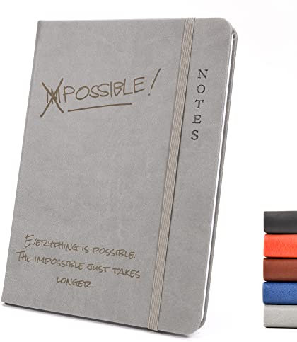 Personalised Custom Premium Hardcover Notebook | Design A Truly Unique Journal | Laser Engraved Gift Idea - A4, Grey