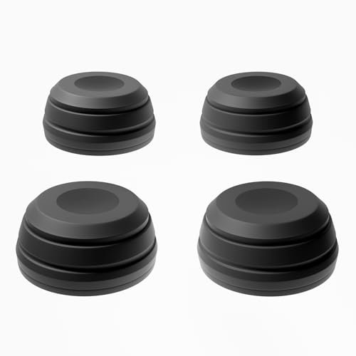 Melon Audio IsoFeet Rubber Speaker Vibration Absorber Isolator for Studio Monitors and Desktop Speakers (4-Pack) - Black