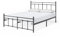 Zinus Nicholas Super King Bed Frame - Bed 180x200 cm - 30 cm Height - Metal Platform Bed Frame with Headboard and Footboard - Black