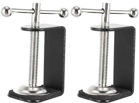 Housoutil C-Clamp Base Stand Mounting, 2PCS Desk Table Mount Clamps, Heavy Duty Desk Clamp for Tablet