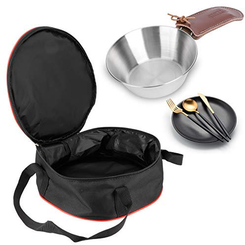 Gsycle Camping Tableware Storage Bag, Plate Storage Box Caravan Plate Holder, Plate and Cup Knife Tote Tableware Carrier Cutlery Storage Bag China Storage Container for Home Travel Picnic Camping