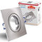 Bad Einbaustrahler IP44 Eckig Edelstahl-Optik 90x90mm – Rostfreier Einbauspot inkl. GU10 Fassung | Deckenspot Feuchtraum Dusche Deckenstrahler | 5102