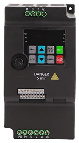Convertitore di Frequenza Variabile da 5,5KW, Inverter VFD 13A AC 380V Convertitore di Frequenza Motore Universale per Uso Leggero con Ingresso e Uscita Trifase