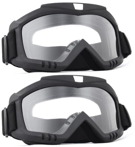 VEghee Moto des Lunettes Protection, Lunettes Protection Yeux Visage Masque, Traité Anti-rayures Anti-Poussière Lunettes Transparente, Lentille Transparente, Adaptées Aux Sports de Plein Air.