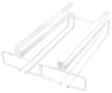 DimyFew under Cabinet Shelf, Stemware Holder, Display, Bar, Restaurant, Glassware Rack for Cafe, Festival, Pr, White