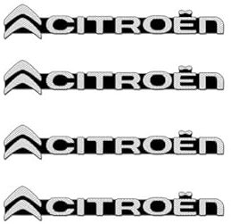 VODHXA 4 Stücke Auto Abzeichen Logo für Citroen Sega C4L New Elysee C5 C3XR, Premium Qualität Autoaufkleber Emblem Aufkleber Auto Sticker Abzeichen Dekoration Auto Dekorationszubehör