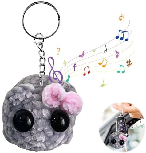 REGAPOG Sad Hamster Mit Sound, Hamsti Schlüsselanhänger, Hamster Meme Mit Violine Sound, Hamsti Mit Sound Handgestrickte Sad Hamster Kuscheltier, Mutmacher Geschenk Für Freunde Partner (1PCS)