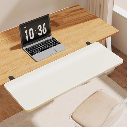 Unikicool Desk Extender,Ergonomics Desk Extender Tray,Foldable Keyboard Tray Platform,Table Mount Armrest Shelf,Ergonomic Mouse Keyboard Platform Extender,Desk Extender Side Table,Foldable
