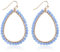 Creolen mit Perlen in Tropfenform, Glitzernde Sommerohrringe aus Kristall Personalisierte Ohrringe mit Perlen Statement-Ohrringe Bohemian-Accessoires Geschenke für Damen (Blau)