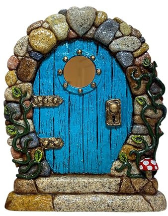 Feengartentür – Miniatur-Gartentüren, Miniatur-Hoforornamente | magische Gartendekoration in Türform, Dekoration in Form einer Mini-Tür, Dekorationszubehör