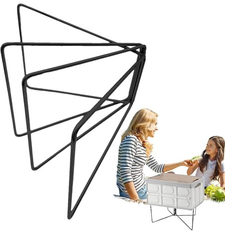 Huvqianu Camping Storage Box Stand | Portable Storage Box Holder | Elevated Storage Box Stand | Lightweight Camping Stand, Outdoor Storage Stand, Camping Gear Organization, Foldable Storage Box Stand