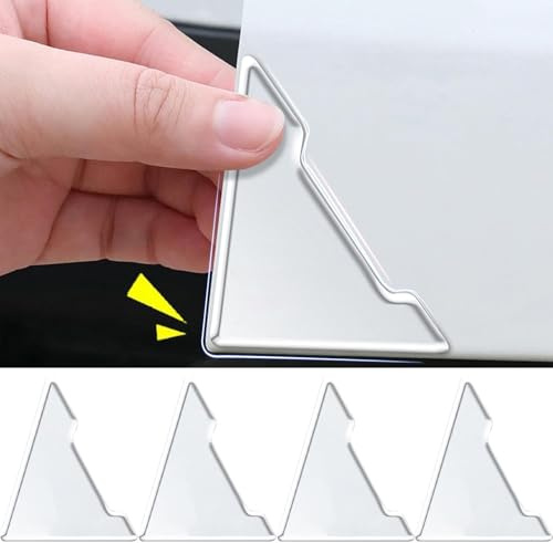SYPPCH 4Pcs Car Door Edge Guards for Land Rover Discovery Sport L550, Carbon Fiber Car Door Corner Protector, Car Door Anti-Collision Sticker,A-Transparent