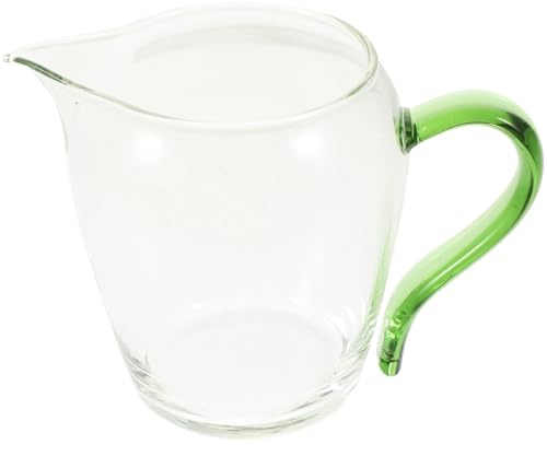 MOLUCKFU Salsera de Vidrio 350 Ml de Vidrio Resistente al Calor Con Vertedor Sin Goteo Para Salsas Calientes Y Frías Dispensador De Salsas Transparente Para Cocina Y Sirviendo Té