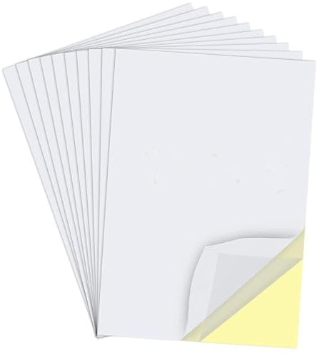 YEDJFFIYO 12 Pcs Double Sided Adhesive Sheets, A4 Clear Self-Adhesive Sticky Craft Tape Sheet for Crafts DIY Arts Photo Albums Making