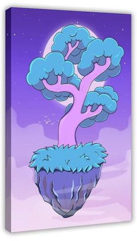 Traumbaum-Lofi-Poster, Leinwand, Poster, Schlafzimmer, Dekoration, Landschaft, Büro, Raumdekoration, Geschenkrahmen: 30 x 45 cm