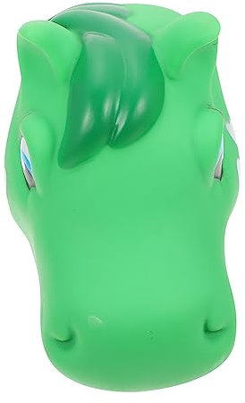 UKCOCO Cartoon Pferdekopf Lenkerverzierung Aus Silikon Kreative Fahrrad Kinderdekoration Einfache Montage Grün Fahrzeugschmuck Für Kinderfahrzeuge