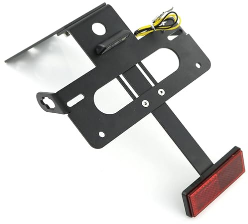 RDWSPLI Kennzeichenhalter Motorrad Kompatibel Mit Yamaha Für YZF-R125 2014–2024 Heckfender, Beseitigt Kennzeichenhalter-Halterungsersatzsatz(with Reflector)