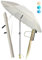 Menz Sonnenschirm Strand im 3er-Set, Beige - Strandschirm windfest stabil Ø 180 cm + Rasendorn Sonnenschirmhalter + Sonnenschirmhülle, UV 80+ Sonnenschirm mit Rasendorn, Schirmspieß für Garten