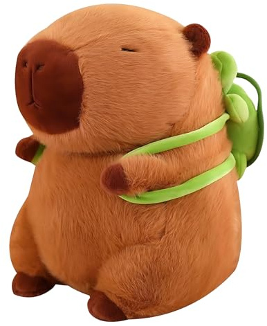 ZexJpr Capybara Kuscheltier, 25cm Niedliches Wasserschwein Plüschtier, Weiches Capybara Plüschtier Home Deko Geschenk für Freund Geburtstag Weihnachten, Reisen Und Spielzeit