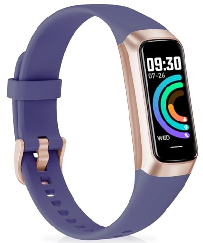 Fitness Tracker, Activity Tracker with 1.1 AMOLED Screen, Fitness Watch with 24/7 Heart Rate, Blood Pressure, Calorie, Waterproof Step Tracker for Android iPhones Women Men