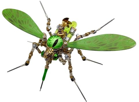 3D Metall Puzzle Insekten, Steampunk Bug Mechanisch Biomechanische Mücke Modellbausatz, DIY Montageblock Puzzle Geschenk Schreibtischdekoration (320 Teile)