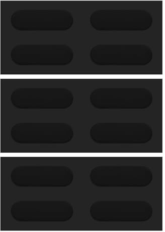 PATIKIL 0.2Inch / 4mm Laptop Rubber Feet, 12 pcs Anti-Skid Pads Oval Computer Bottom Replacement Foot Cover for Laptop Base Consoles Bottom Furniture Feet, Black