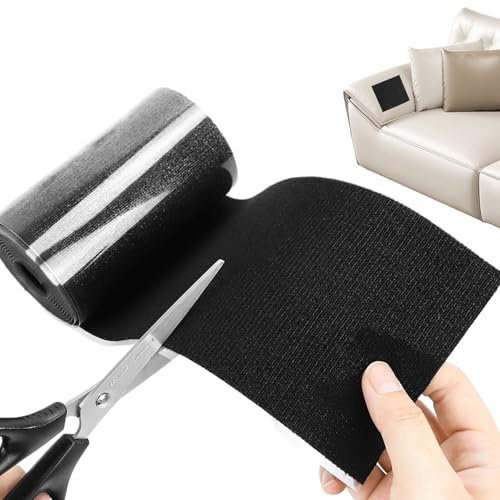 Canvas Repair Tape, Fabric Tape For Furniture, Self-Adhesive Washable Hemming & Repairs Patch, Tear-Resistant Washable Canvas Repairs Tapes For Car, Pool Liner, Upholstery, Leather, Clothes Repair