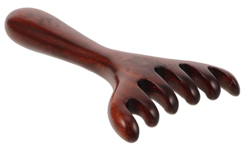 DONFAMDS Foot Massage Tool Rake Wooden Foot Massage Comb Hand Held Tool for feet Portable 6-Claw Massager for Plantar Pressure Relief and Relaxation