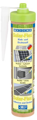 WEICON Green Tube Solar Flex, 280 ml, colla solare solare per pannelli solari, cartuccia di carta riciclabile al 100%, riutilizzabile, grigio