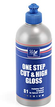 SEA-LINE S1 Premium Polierpaste | One Step Cut & High Gloss | Spiegelglanz für Gelcoat & Lack | Entfernt P1200-P1500 | Hologrammfrei & Staubarm