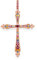 GYXYZB Anhänger Lizenz Kreuz & Rose Pure Gold Farbe Für Frauen Frühling Böhmen 925 Sterling Silber Geschenk Schlüsselanhänger Schmuck