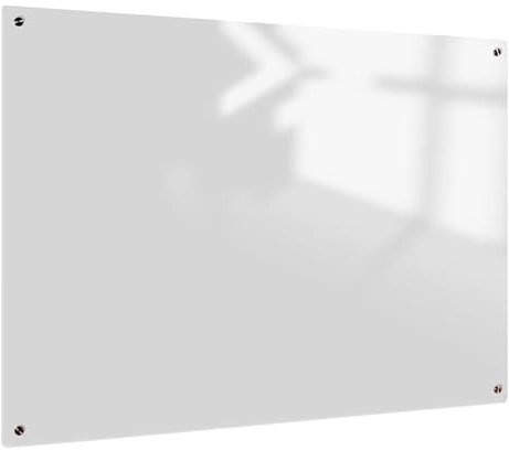 Sam Creative Whiteboard Glas Solid Weiß Magnetisch 120x180 cm | Design Whiteboard aus Glas
